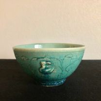 緑青釉めし碗